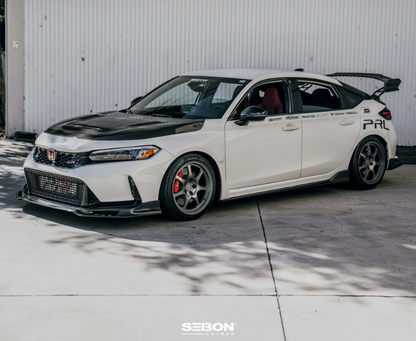 GT-Style Double Sided Carbon Fiber Hood For 2023-2026 Honda Civic Type R