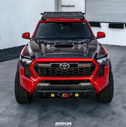 TR-Style Carbon Fiber hood for 2024-2026 Toyota Tacoma / 2025-2026 Toyota 4Runner