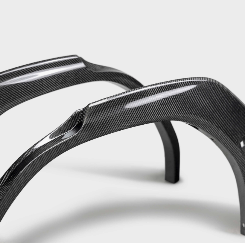 Carbon fiber rear fender trim for 2022-2026 Subaru WRX