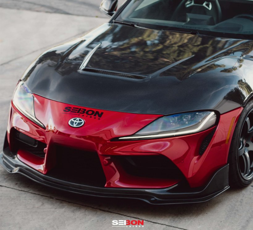 VS-style double sided carbon fiber hood for 2020-2026 Toyota GR Supra