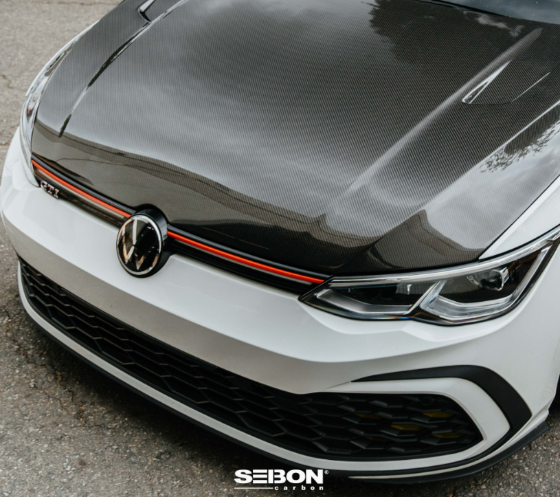 TM-Style Carbon Fiber hood for 2022-2026 Volkswagen Golf GTI / R