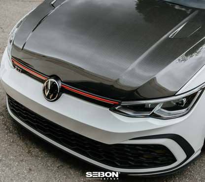 TM-Style Carbon Fiber hood for 2022-2026 Volkswagen Golf GTI / R