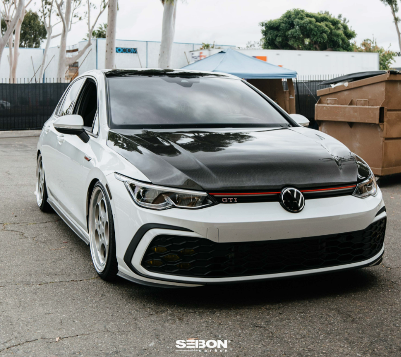 TM-Style Carbon Fiber hood for 2022-2026 Volkswagen Golf GTI / R