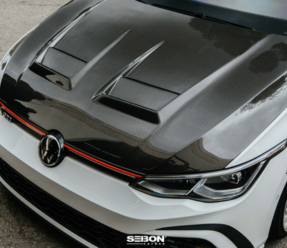DV-Style Carbon Fiber hood for 2022-2026 Volkswagen Golf GTI / R