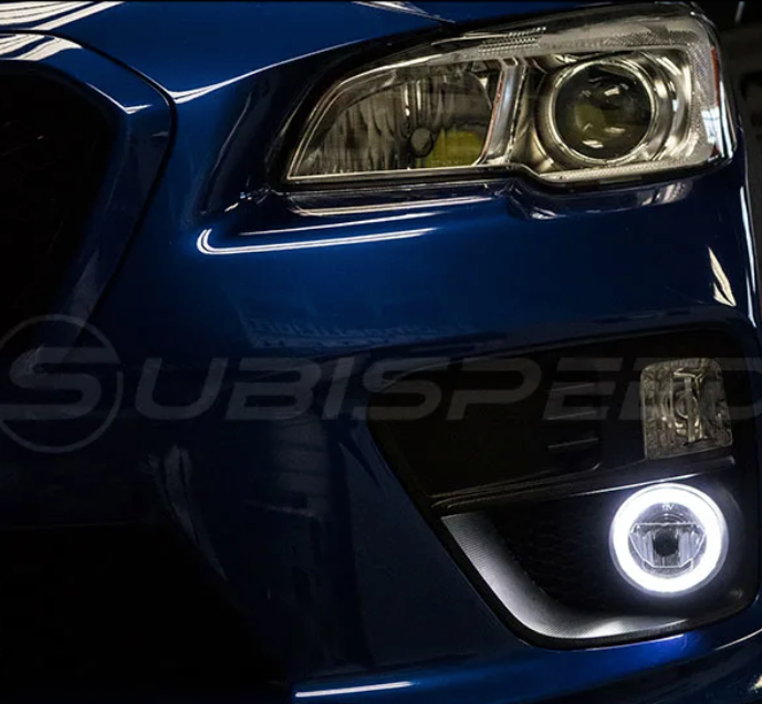OLM LED Halo DRL Fog Light Housings - 2015 WRX 2015 STI 2013 FT86 2014 Forester