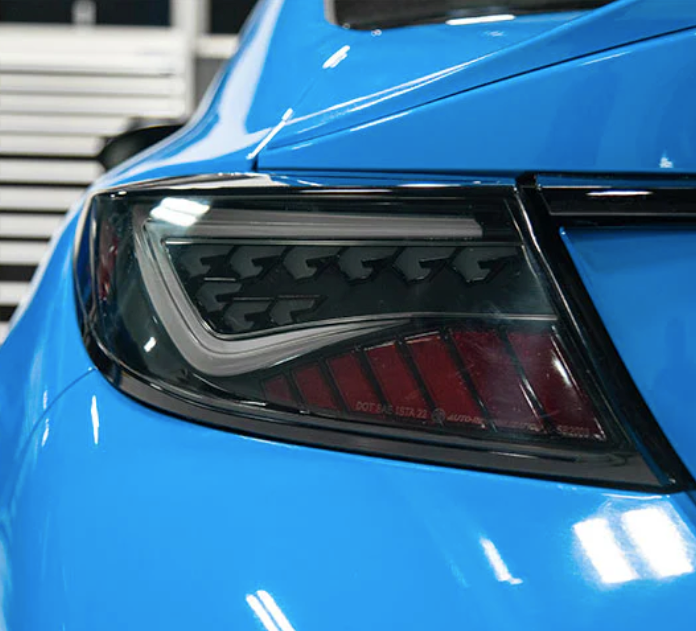 OLM "Scythe Style" LED Taillights (Smoke Lens/Black Base/White Bar) - 2022+ BRZ / GR86