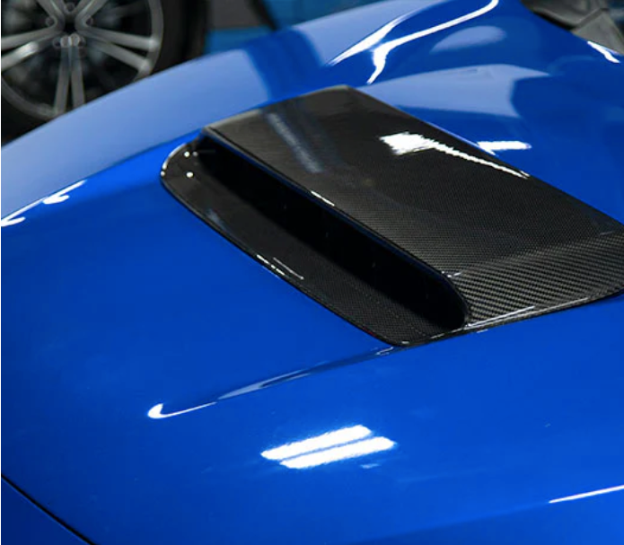 OLM LE Carbon Fiber Hood Scoop Cover - 2022+ WRX