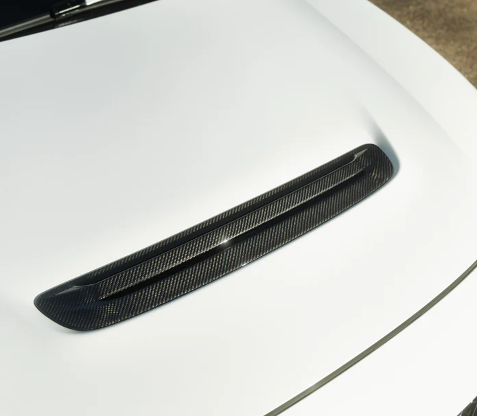 OLM Carbon Fiber Engine Hood Duct Cover - 2023+ Honda Civic Type R