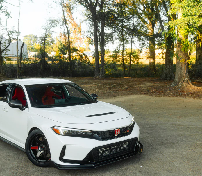 OLM Carbon Fiber Engine Hood Duct Cover - 2023+ Honda Civic Type R