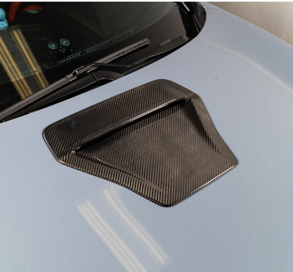 OLM LE Carbon Fiber Hood Scoop Cover - 2017 - 2021 Honda Civic Type R