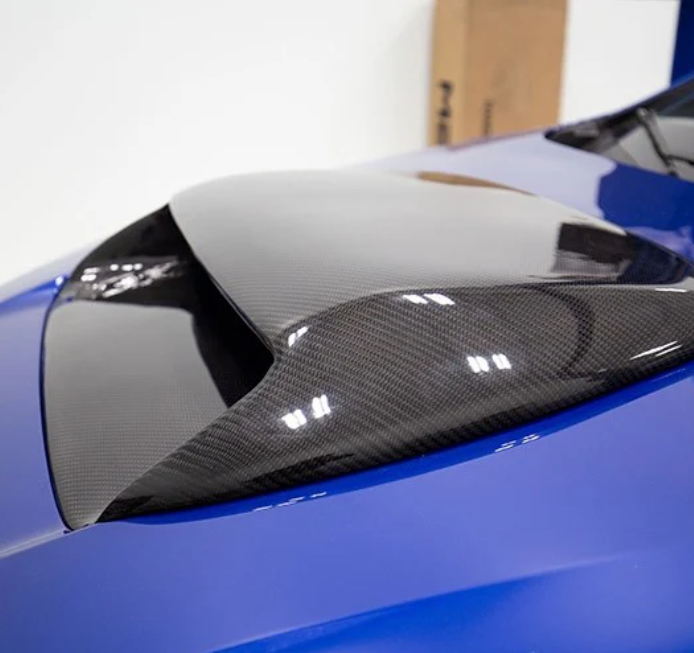 OLM Oversized Carbon Fiber Hood Scoop - 2015-2021 WRX / STI