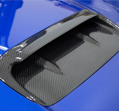 OLM A1 Aggressive Carbon Fiber Full Replacement Hood Scoop - 2015-2021 WRX / STI