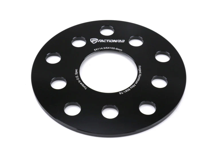 FactionFab Subaru 5x100/114.3 5mm 6061-T6 Forged Spacer Set