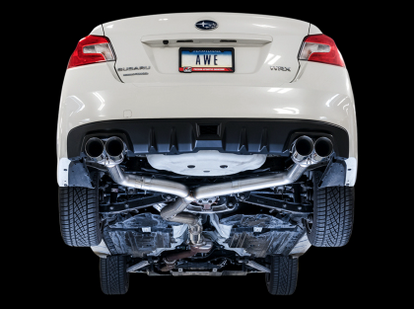 AWE Tuning Subaru WRX/STI VA/GV Sedan Track Edition Exhaust - Chrome Silver Tips (102mm)