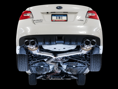 AWE Tuning 2015+ Subaru WRX VA Sedan Touring Edition Exhaust - Chrome Silver Tips (102mm)