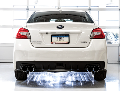 AWE Tuning 2015+ Subaru WRX VA Sedan Touring Edition Exhaust - Chrome Silver Tips (102mm)