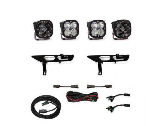 Baja Designs 2021+ Ford F150 Fog Pocket Kit SAE Clear Squadron Pro DC