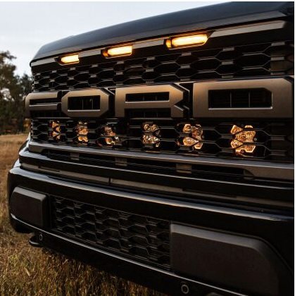 Baja Designs 2021+ Ford Raptor (Incl. 2024 R/37) Squadron Pro 2.0 Behind Grille Kit (MP) - Clear
