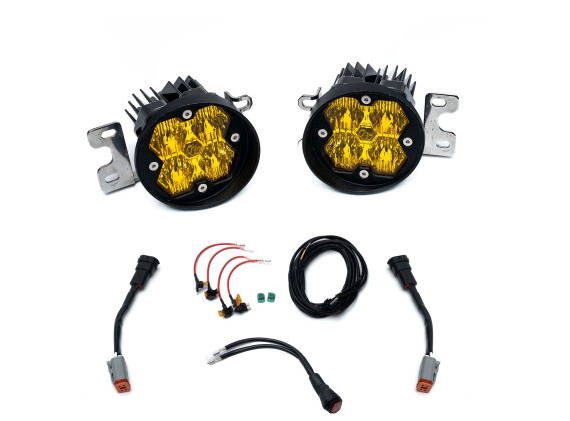 Baja Designs 12-23 Tacoma / 14-21 Tundra / 10-24 4Runner Squadron Sport 2.0 Fog Kit(WC) - Baja Amber