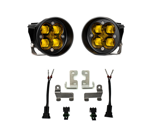 Baja Designs 12-21 Toyota Tacoma/Tundra/4Runner Squadron-R Fog Pocket Light Kit - SAE Amber
