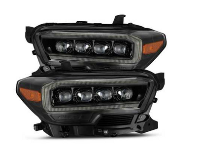 AlphaRex 16-20 Toyota Tacoma NOVA LED Projector Headlight Plank Style Alpha Black w/Activation Light