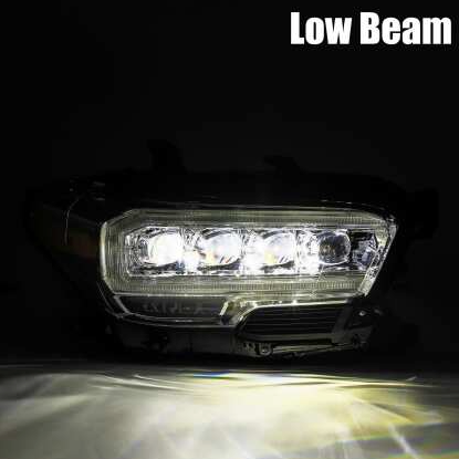 AlphaRex 16-20 Toyota Tacoma NOVA LED Projector Headlight Plank Style Alpha Black w/Activation Light