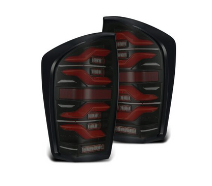 AlphaRex 16-21 Toyota Tacoma LUXX LED Taillights Blk/Red w/Activ Light/Seq Signal