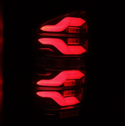 AlphaRex 16-21 Toyota Tacoma LUXX LED Taillights Blk/Red w/Activ Light/Seq Signal