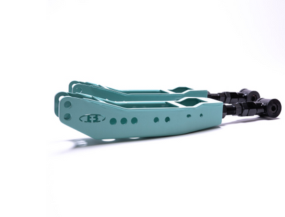 BLOX Racing Rear Lower Control Arms - Teal (2013+ Subaru BRZ/Toyota 86 / 2008-2023 Subaru WRX/STI)