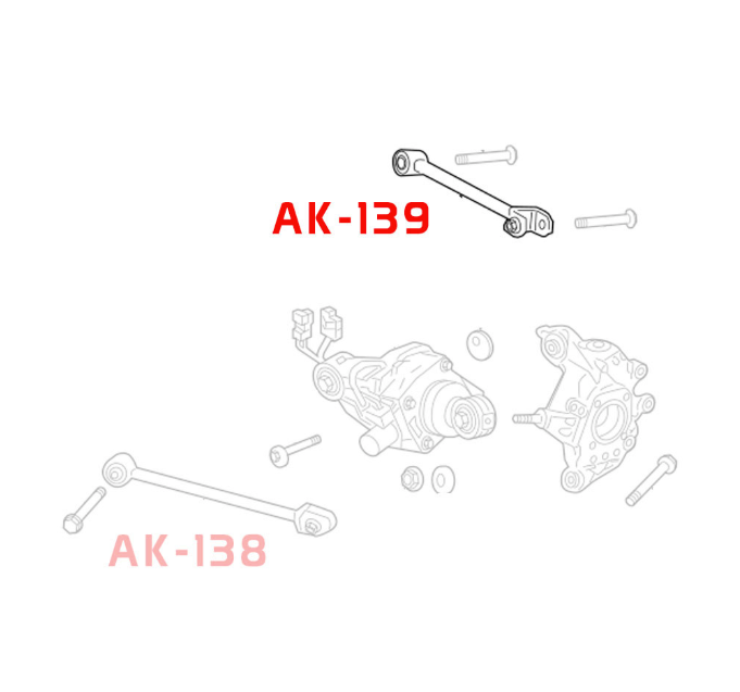 Acura TLX (UB1|UB2|UB3) 2015-20 Adjustable Rear Camber Arms With Spherical Bearings