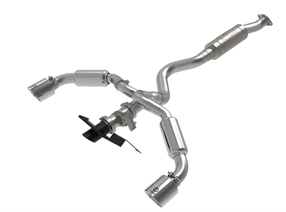 AFE GEMINI XV 3" TO 2-1/2" 304 STAINLESS STEEL CATBACK WITH CUT-OUT: GR COROLLA 23-24