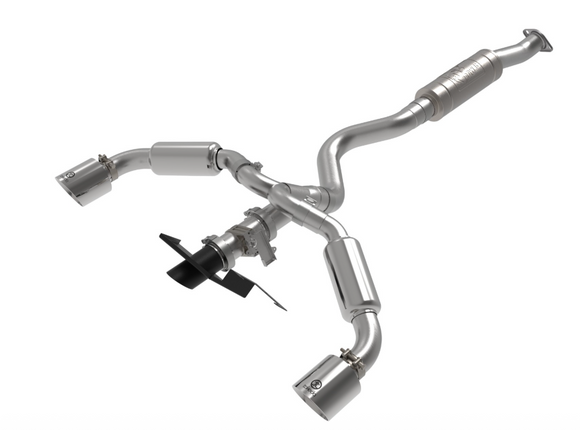 AFE GEMINI XV 3" TO 2-1/2" 304 STAINLESS STEEL CATBACK WITH CUT-OUT: GR COROLLA 23-24