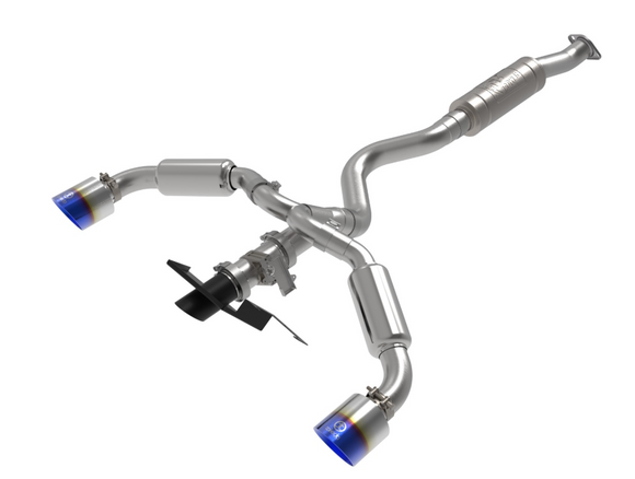 AFE GEMINI XV 3" TO 2-1/2" 304 STAINLESS STEEL CATBACK WITH CUT-OUT: GR COROLLA 23-24