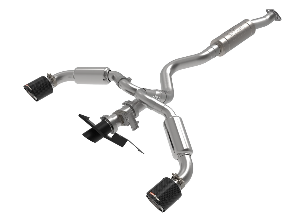 AFE GEMINI XV 3" TO 2-1/2" 304 STAINLESS STEEL CATBACK WITH CUT-OUT: GR COROLLA 23-24