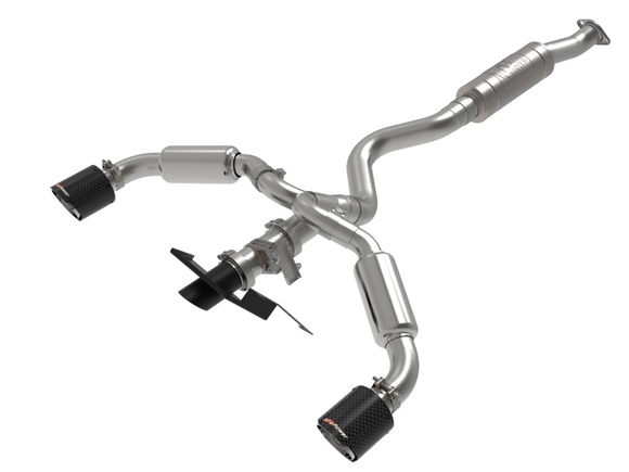 AFE GEMINI XV 3" TO 2-1/2" 304 STAINLESS STEEL CATBACK WITH CUT-OUT: GR COROLLA 23-24