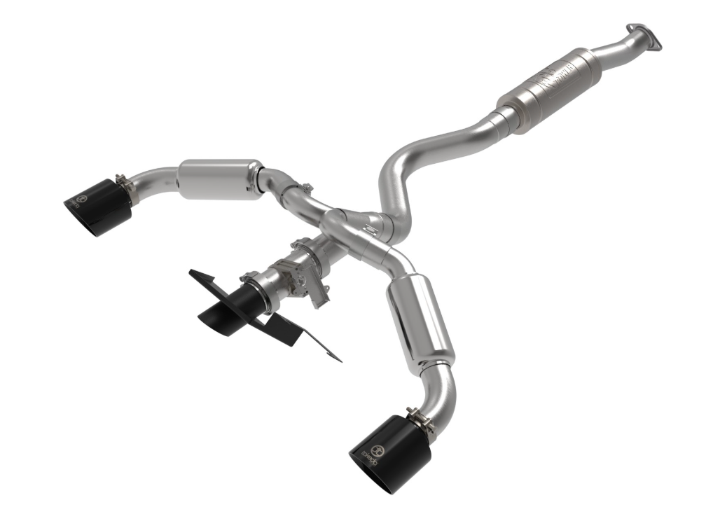 AFE GEMINI XV 3" TO 2-1/2" 304 STAINLESS STEEL CATBACK WITH CUT-OUT: GR COROLLA 23-24