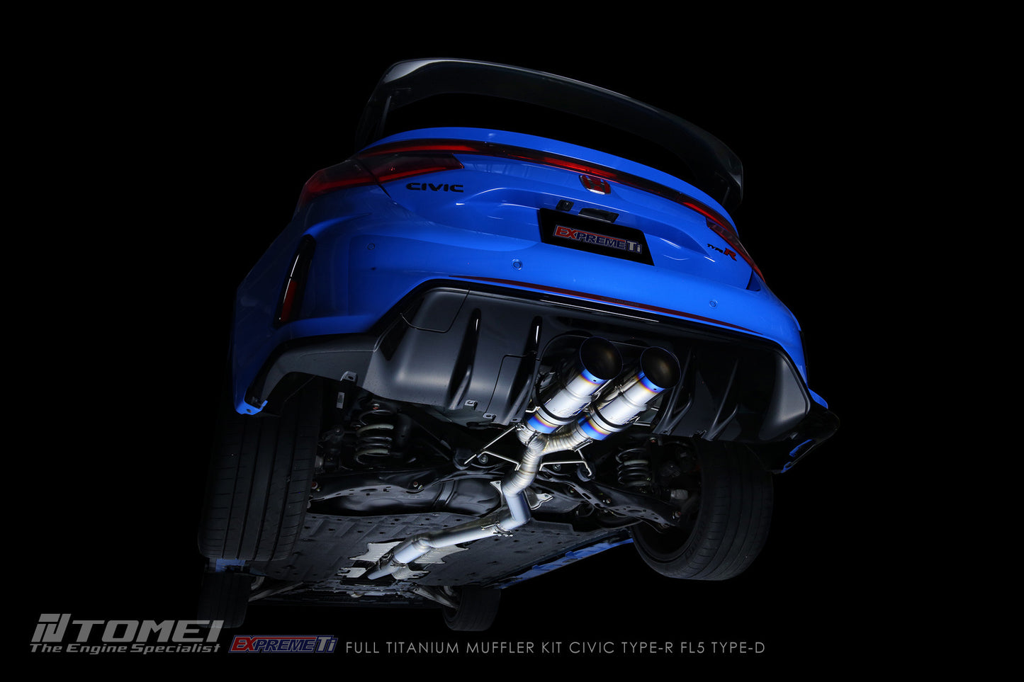 FULL TITANIUM MUFFLER KIT EXTREME Ti CIVIC TYPE-R FL5 TYPE-D