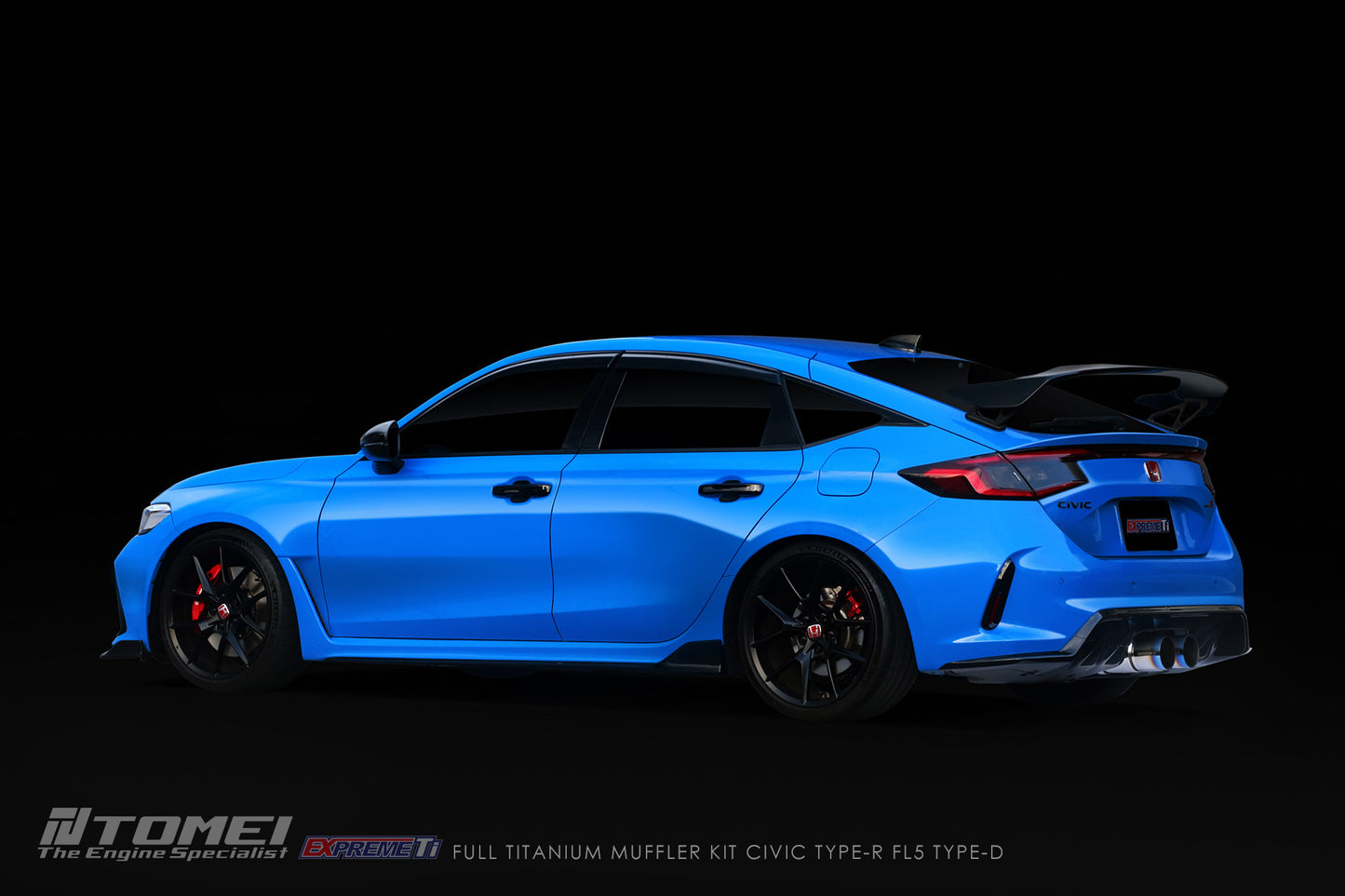 FULL TITANIUM MUFFLER KIT EXTREME Ti CIVIC TYPE-R FL5 TYPE-D