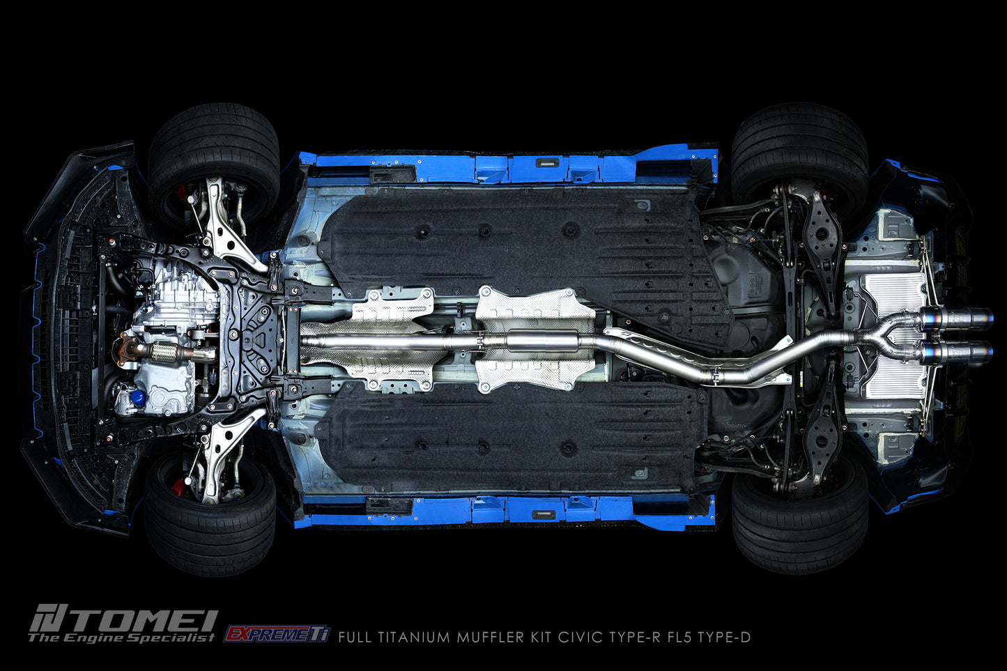 FULL TITANIUM MUFFLER KIT EXTREME Ti CIVIC TYPE-R FL5 TYPE-D