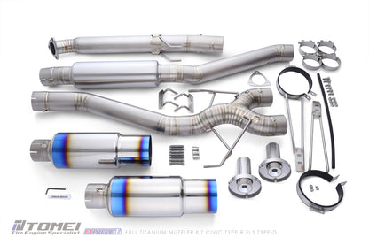 FULL TITANIUM MUFFLER KIT EXTREME Ti CIVIC TYPE-R FL5 TYPE-D