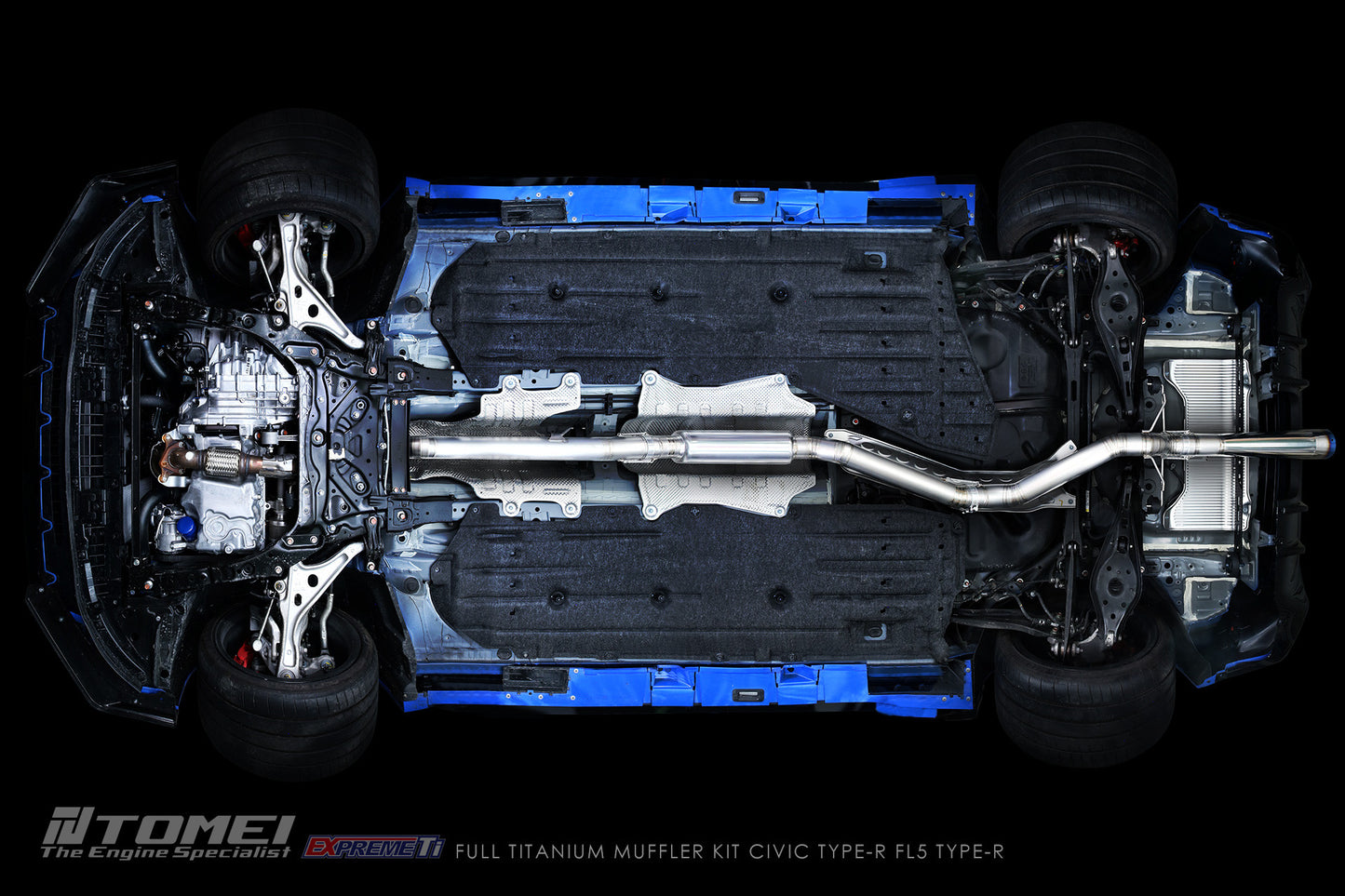FULL TITANIUM MUFFLER KIT EXTREME Ti CIVIC TYPE-R FL5 TYPE-R