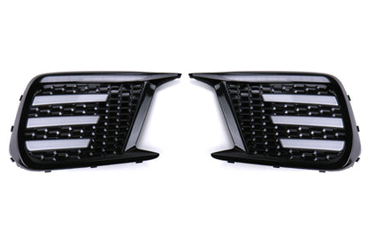 OLM Clear Tri-Bar Fog Light Bezel - 2018-2021 Subaru STI / 2018 WRX