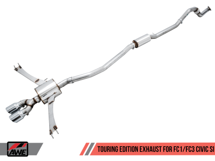 AWE Tuning Exhaust w/Front Pipe & Dual Chrome Silver Tips