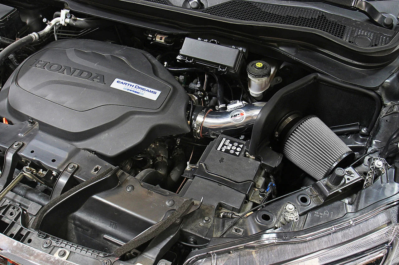HPS Shortram Air Intake Kit 2019-2022 Honda Passport 3.5L V6, Includes Heat Shield