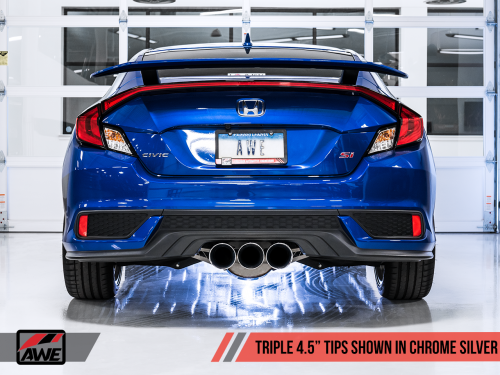 AWE Tuning Touring Edition Exhaust (includes Front Pipe) - Triple Chrome Silver Tips - 0