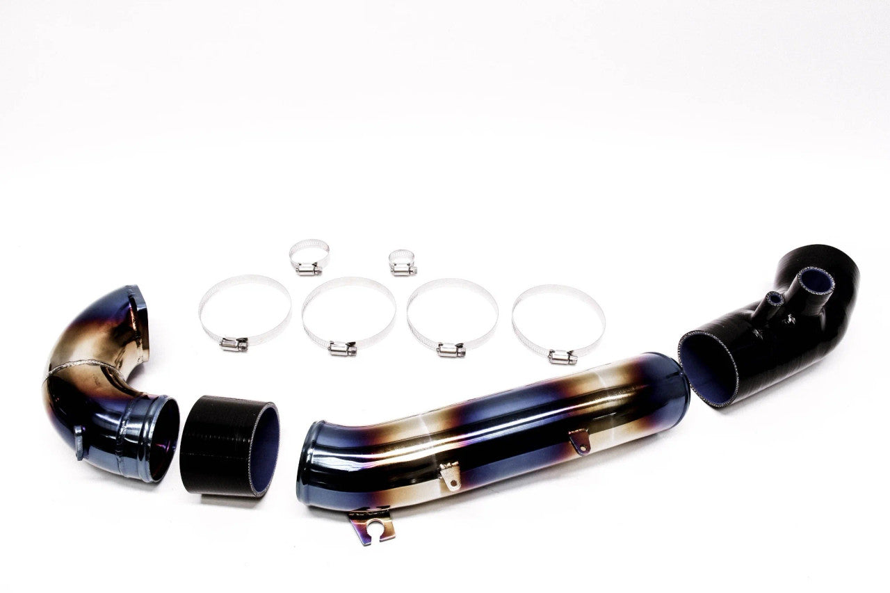 PLM Turbo Inlet Pipe Kit Stainless Burnt Blue - 2017+ FK8 Civic Type R