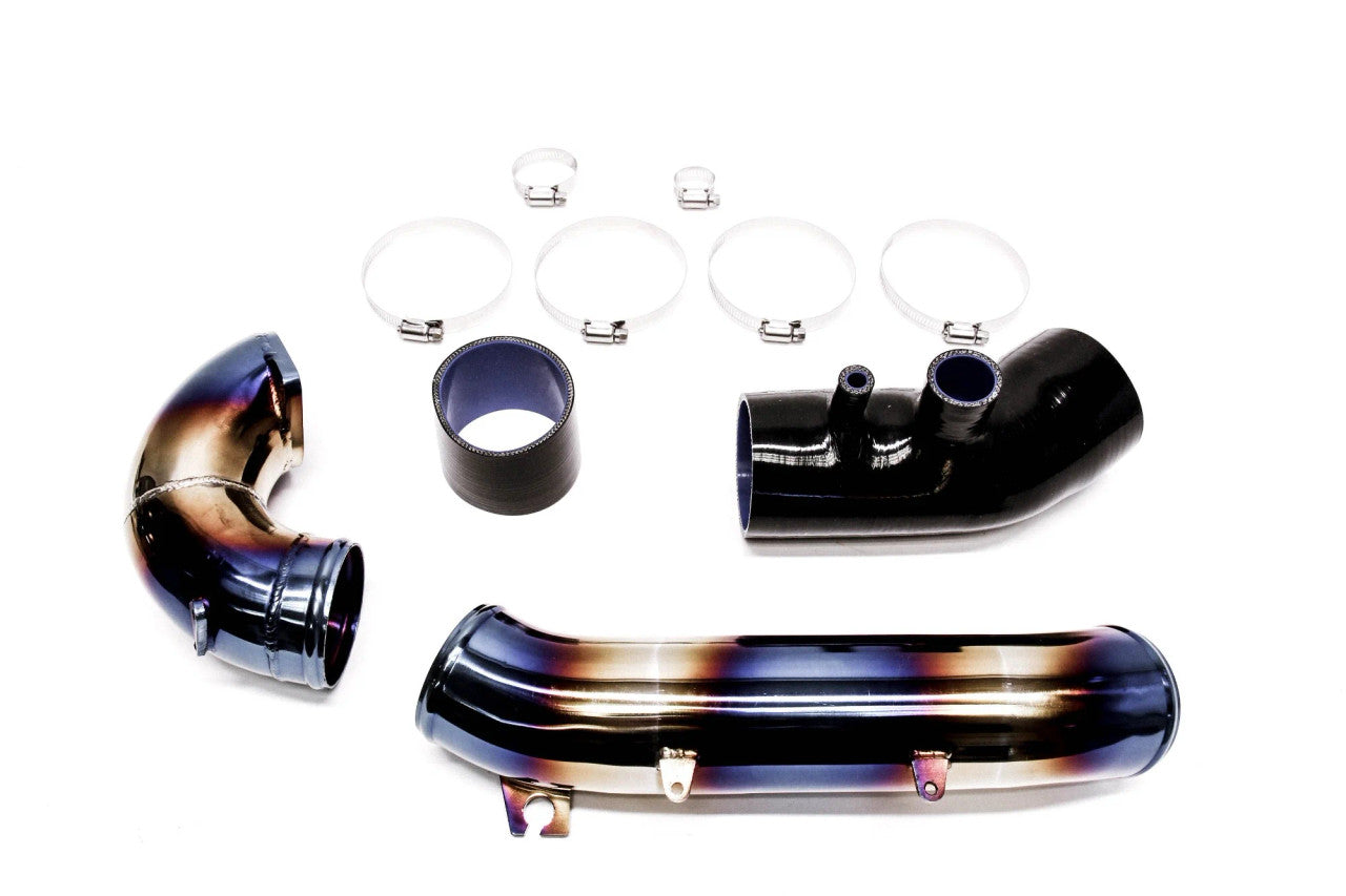 PLM Turbo Inlet Pipe Kit Stainless Burnt Blue - 2017+ FK8 Civic Type R