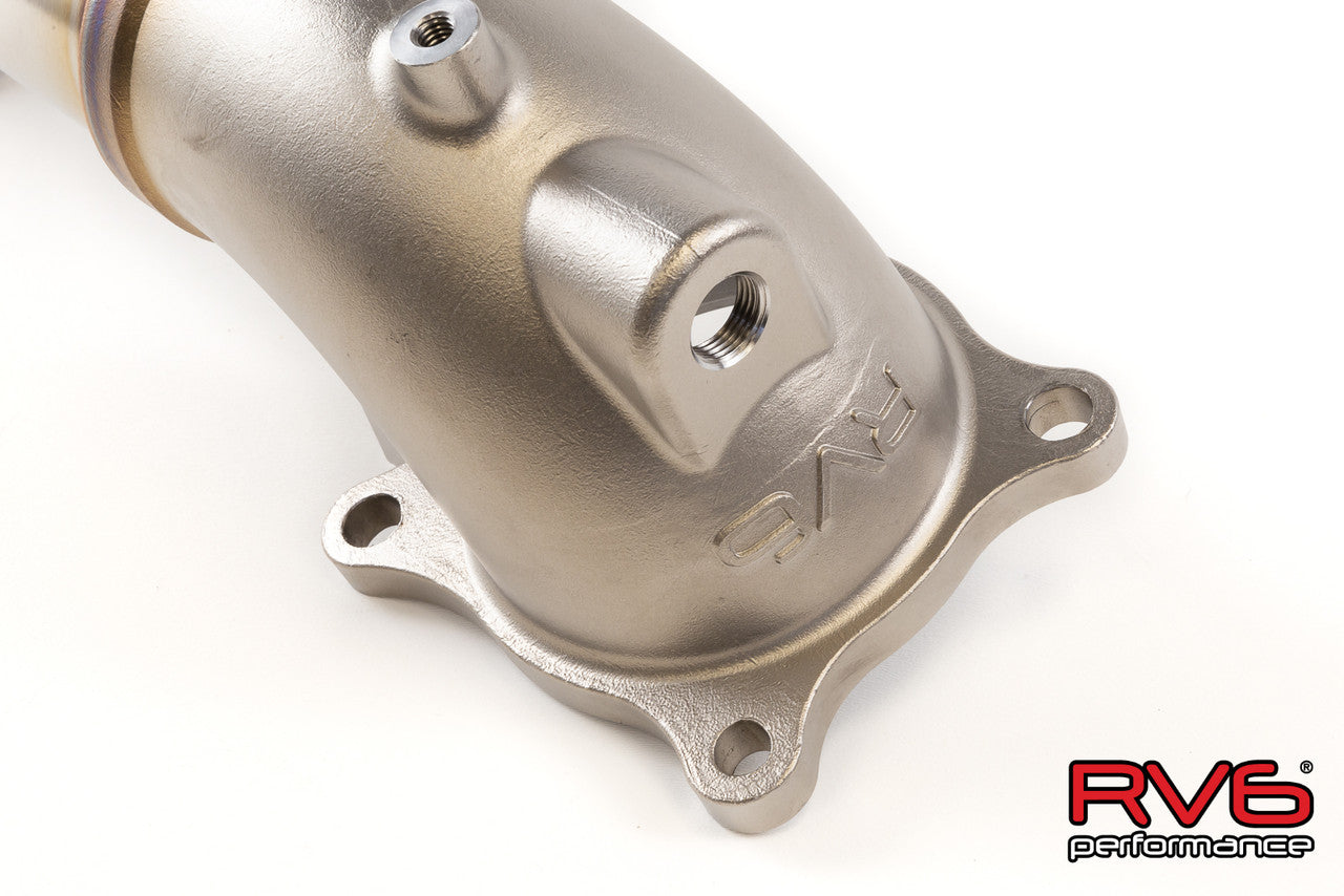 RV6 High Temp Catted Downpipe for 17+ Civic Type-R ITS 2.0T FK8/FL5/DE5
