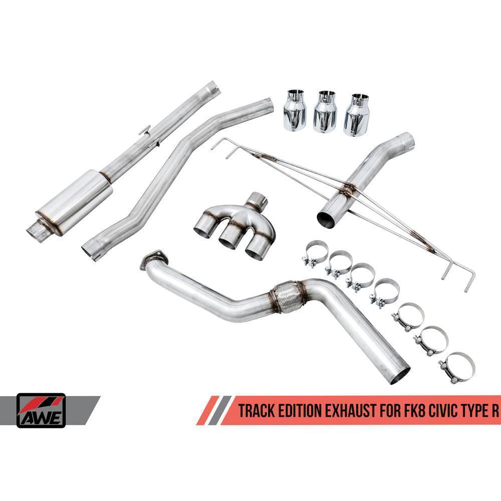 AWE Tuning Track Edition Exhaust | 10th Gen Honda Civic Type-R FK8 Silver Tips - 0