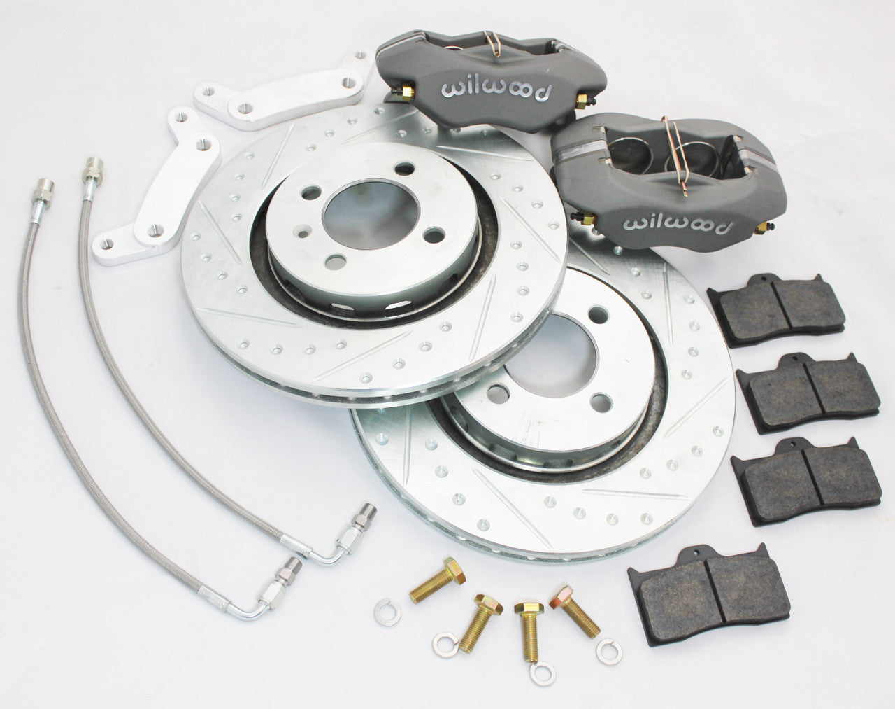 HONDA CIVIC FASTBRAKES STREET/ADVANCED TRACK 12.6" BRAKE KIT WILWOOD 4 POT CALIPERS W/ SLOTTED ROTORS